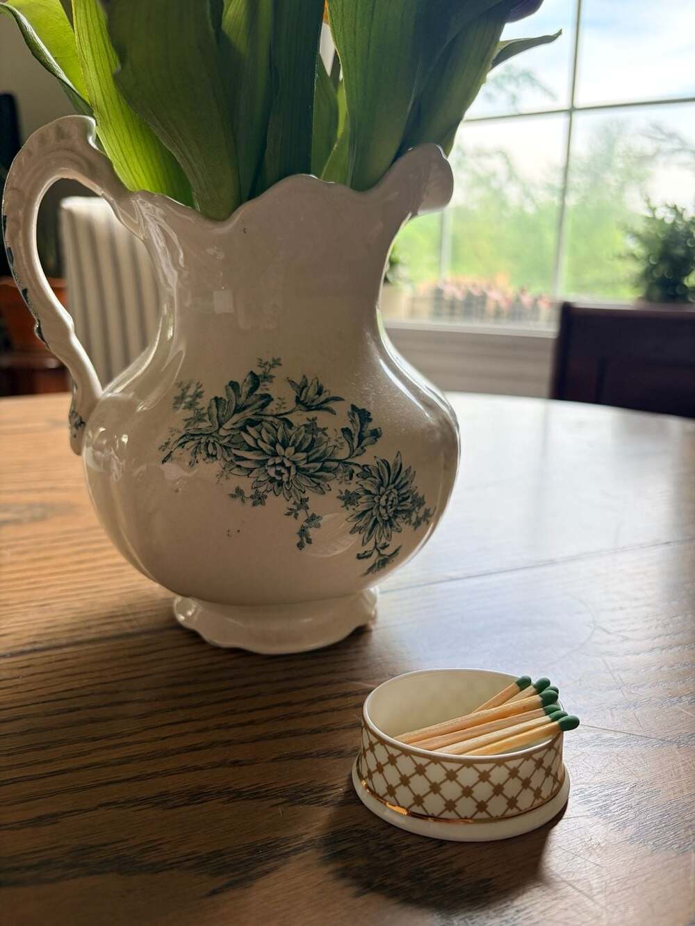 Vintage Falcon China Staffordshire England Gold Lattice Trinket Ring  Match Dish